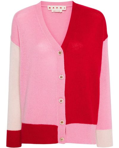 Marni Cardigan con design color-block - Rosso