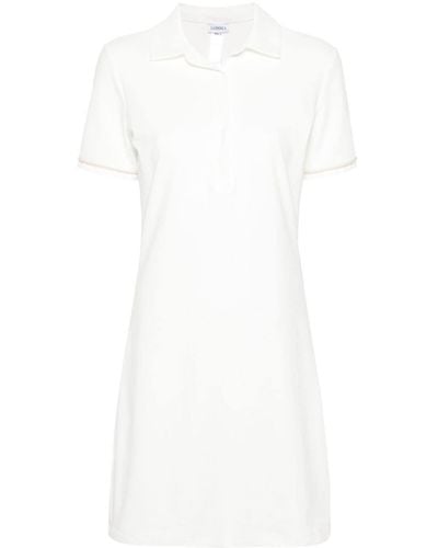 La Perla Vestido corto con monograma en jacquard - Blanco