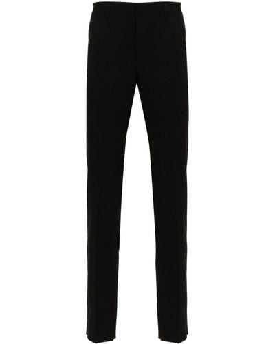 Emporio Armani Slim-cut Tailored Trousers - Black