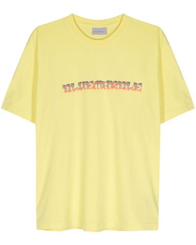 Bluemarble Uolucky Logo-print T-shirt - Yellow
