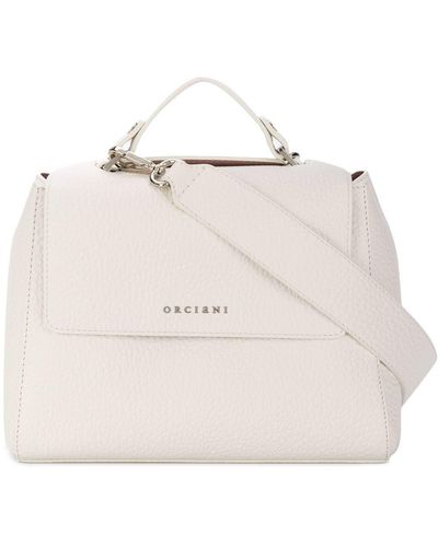 Orciani Bozy Logo Shoulder Bag - Natural