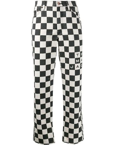 Marc Jacobs Checkered Straight-leg Jeans - Black
