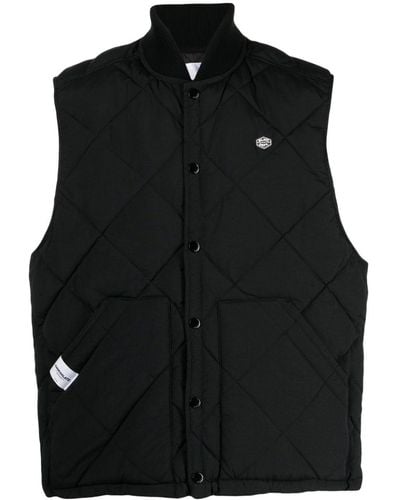 Chocoolate Quilted Padded Down Gilet - Black