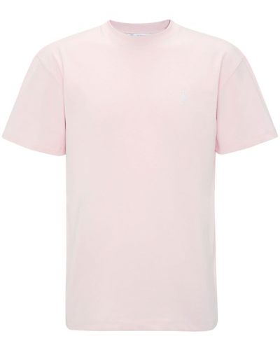 JW Anderson Camiseta con logo de remolino - Rosa
