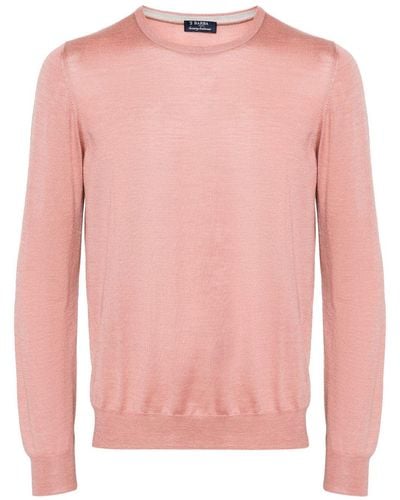 Barba Napoli Fein gestrickter Pullover - Pink
