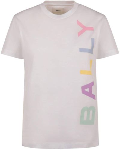 Bally T-shirt Met Logoprint - Wit