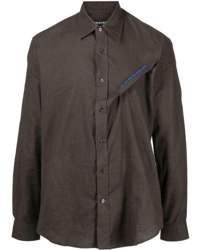 Y. Project Long-sleeve Button-fastening Shirt - Black
