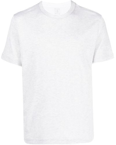 Eleventy Double-layer Trim Cotton T-shirt - White