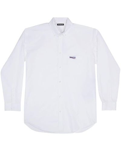 Balenciaga Political Campaign Cotton Shirt - White