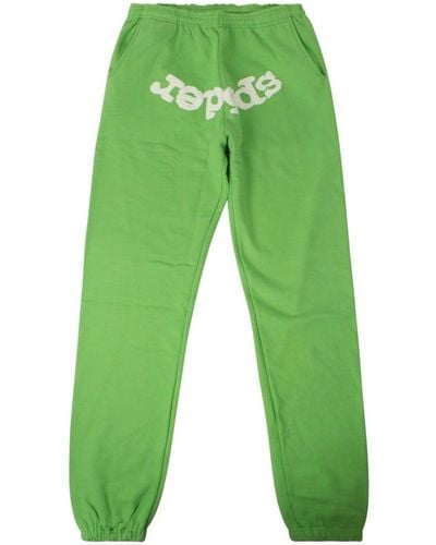 Sp5der Pantalon de jogging à logo imprimé - Vert