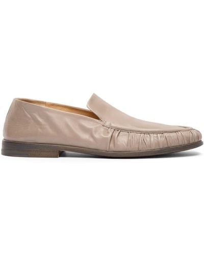Marsèll Crinkled-leather Loafers - Natural