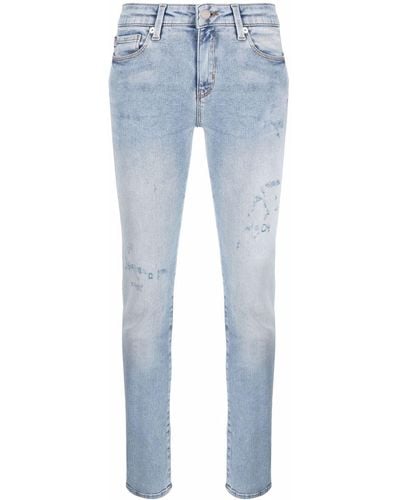 Love Moschino Distressed-effect Skinny Jeans - Blue