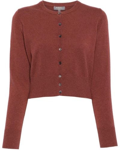 N.Peal Cashmere Cardigan crop Ivy - Rosso