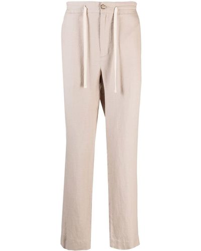 Vince Drawstring Straight-leg Trousers - Natural