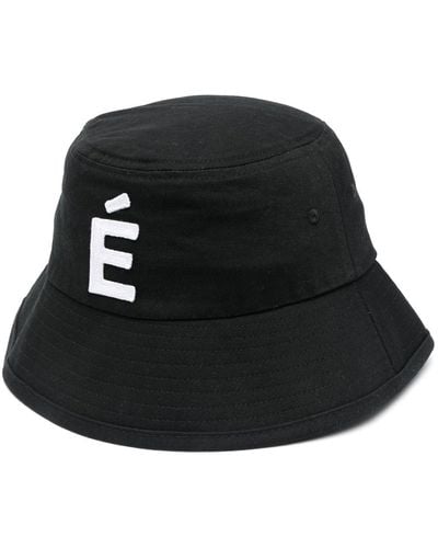 Etudes Studio Sombrero de pescador con parche del logo - Negro