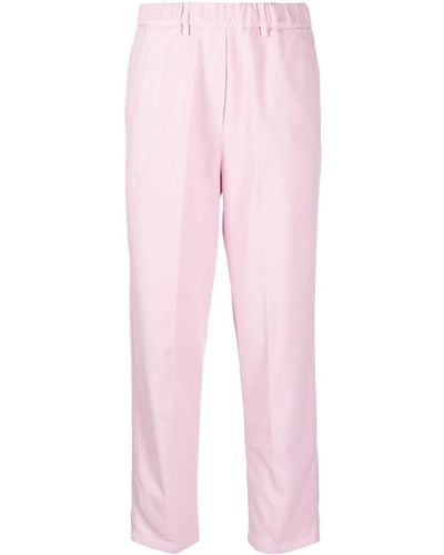 Alysi Straight-leg Cotton Trousers - Pink