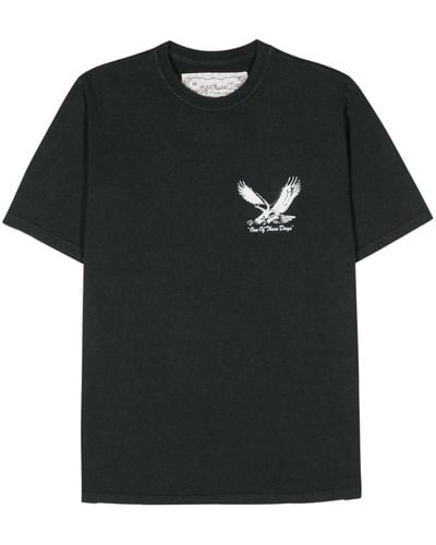 One Of These Days Screaming Eagle Cotton T-shirt - Black