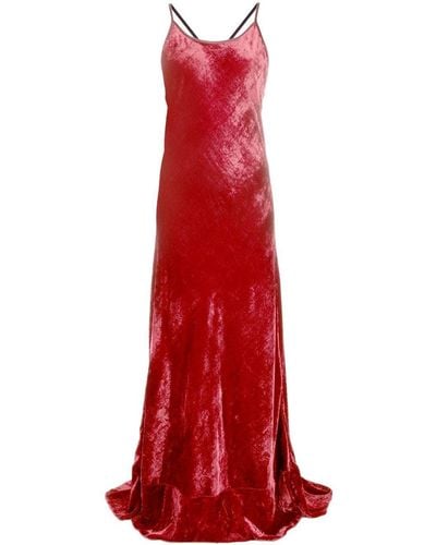 Forte Forte Sleeveless Velour Gown - Red