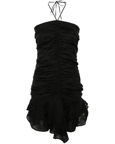 Isabel Marant Emanuela Ruched Minidress - Black