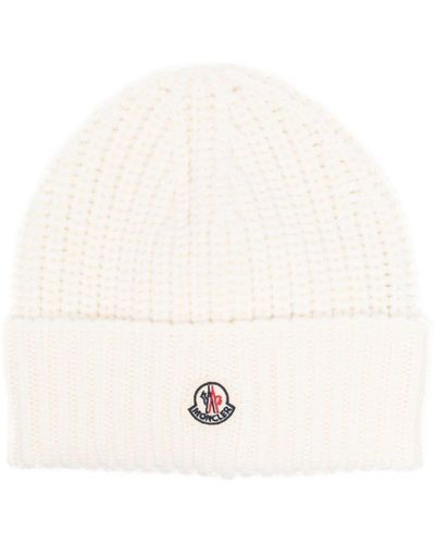 Moncler Muts Met Logopatch - Wit
