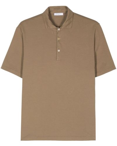 Boglioli Cotton Polo Shirt - Natural