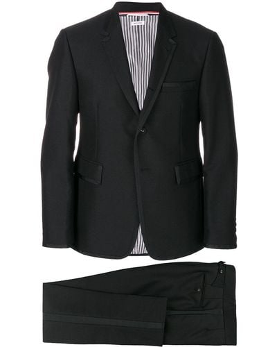 Thom Browne Classic Tuxedo With Bow Tie And Grosgrain Tipping In 3 Ply Wool Mohair - Zwart