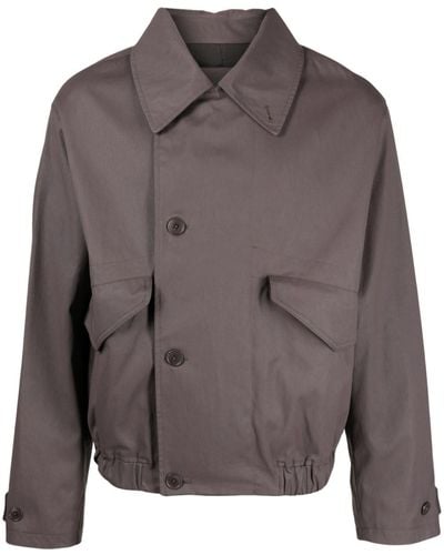 Lemaire Oversized-collar Bomber Jacket - Grey