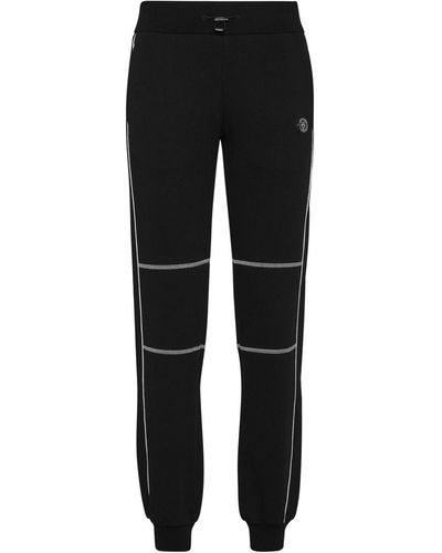 Philipp Plein Logo-appliqué Drawstring Track Trousers - Black