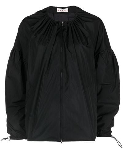 Marni Balloon Sleeve Zipped Jacket - Black