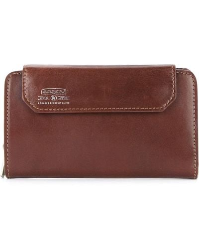 AS2OV Front Flap Wallet - Brown