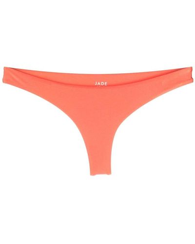 JADE Swim Bragas de bikini con efecto metalizado - Rojo