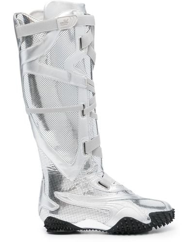 PUMA Leather knee-high boots - Blanco