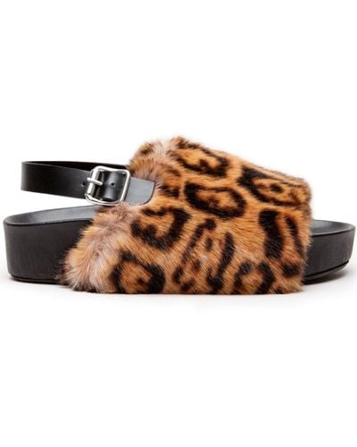 Simon Miller Sandali Furry Dip - Marrone