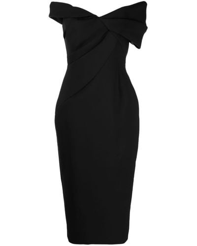 Rachel Gilbert Matteo Drape-detail Asymmetric Dress - Black