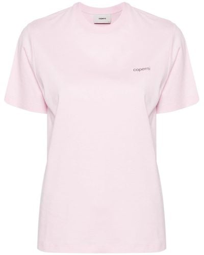 Coperni Katoenen T-shirt Met Logoprint - Roze