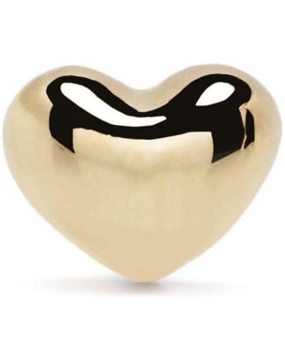 The Alkemistry Orecchino a bottone Chubby Heart in oro giallo 18kt - Metallizzato