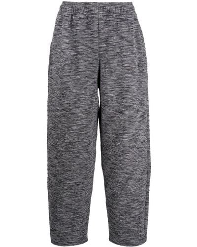 GmbH Mélange-effect Track Trousers - Grey