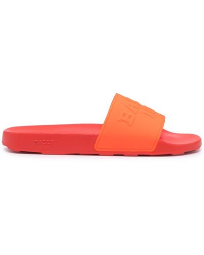 Bally Slippers Met Logo-reliëf - Oranje