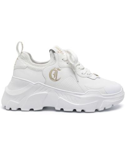 Just Cavalli Chunky Sneakers mit Logo-Schild - Weiß