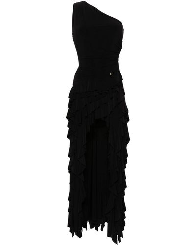 Nissa Ruffled Maxi Dress - Black
