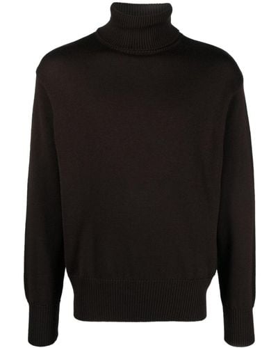 Societe Anonyme Roll-neck Virgin-wool Sweater - Black