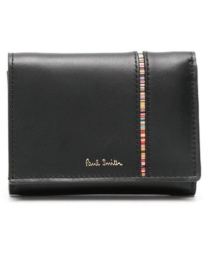 Paul Smith Signature Stripe-print Leather Wallet - Black
