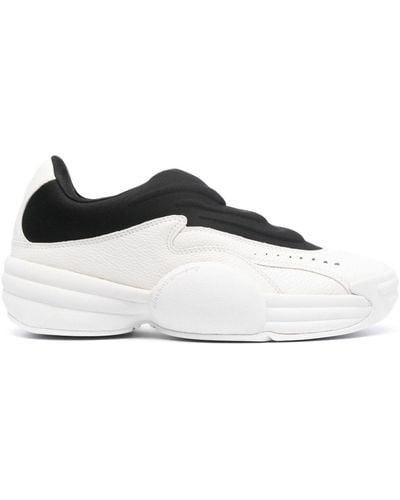 Alexander Wang Hoop Pebble-Texture Leather Sneakers - Black