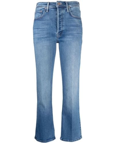 Mother The Tripper Cropped-Jeans - Blau