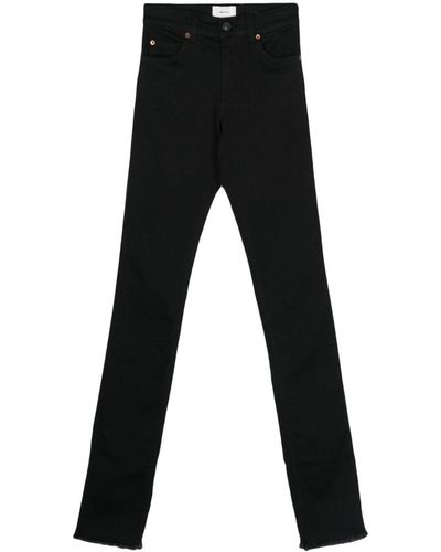 Haikure Raw-cut Mid-rise Flared Jeans - Black
