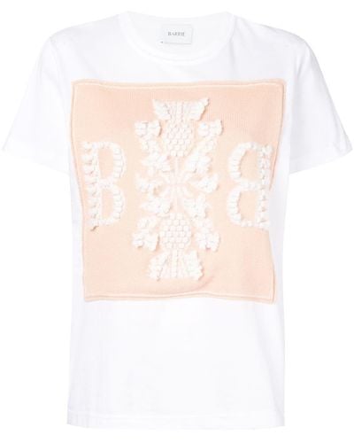Barrie T-shirt con ricamo - Bianco