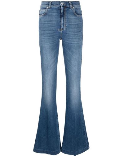 Alexander McQueen Jeans Met Logopatch - Blauw