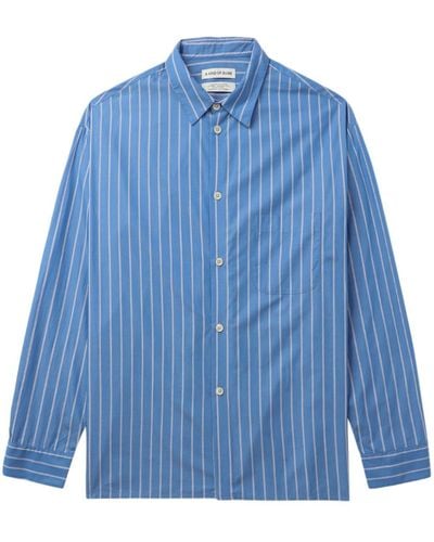 A Kind Of Guise Gusto Striped Cotton Shirt - Blue