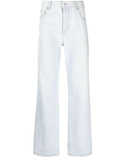 Ami Paris Ausgeblichene Straight-Leg-Jeans - Weiß