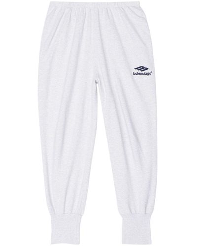 Balenciaga Trainingsbroek Met Geborduurd Logo - Wit